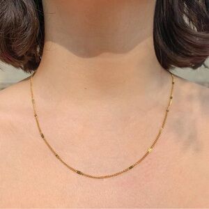 18K Gold Plated Dainty Necklace*Minimalist Design*LW